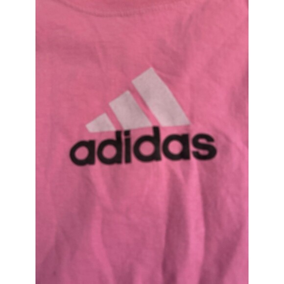 Adidas Women's Short Sleeve Pink Pullover T-Shirt  EUC Size L Top Sport - Picture 3 of 6